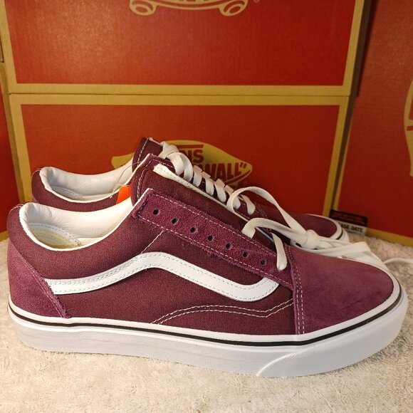 Vans Men's 8/Women's 9.5 Old Skool Dark Purple Canvas/Suede - Picture 1 of 12